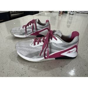 Reebok Nano X1 Crossfit Shoes Trainer Sneaker Womens Size 9 White Pink